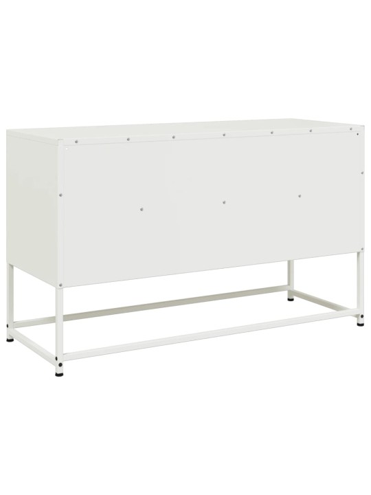 Tv skapītis, balts, 100,5x39x60,5 cm, tērauds