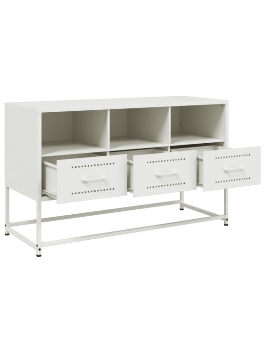 Tv skapītis, balts, 100,5x39x60,5 cm, tērauds