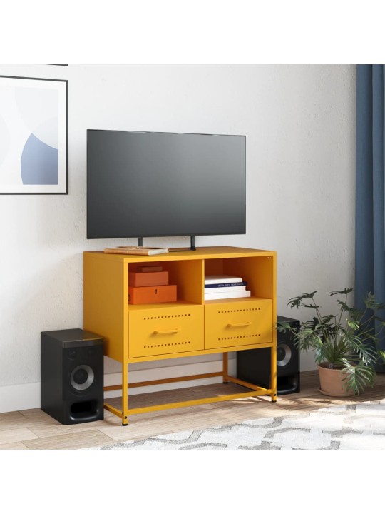 Tv skapītis, 68x39x60,5 cm, tērauds, sinepju dzeltens