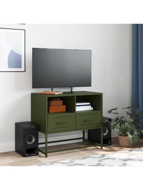 Tv skapītis, 68x39x60,5 cm, tērauds, olīvu zaļš