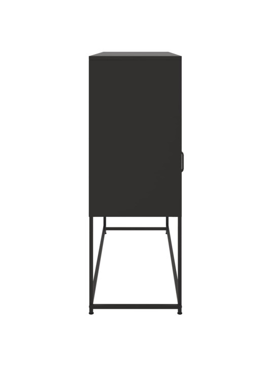 Kumode, melna, 100,5x39x107 cm, tērauds