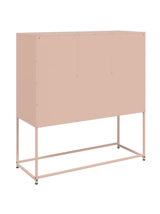Kumode, rozā, 100,5x39x107 cm, tērauds