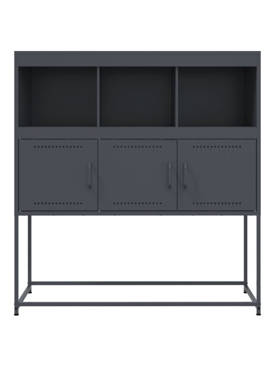 Kumode, antracītpelēka, 100,5x39x107 cm, tērauds