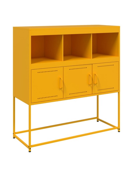 Kumode, sinepju dzeltena, 100,5x39x107 cm, tērauds