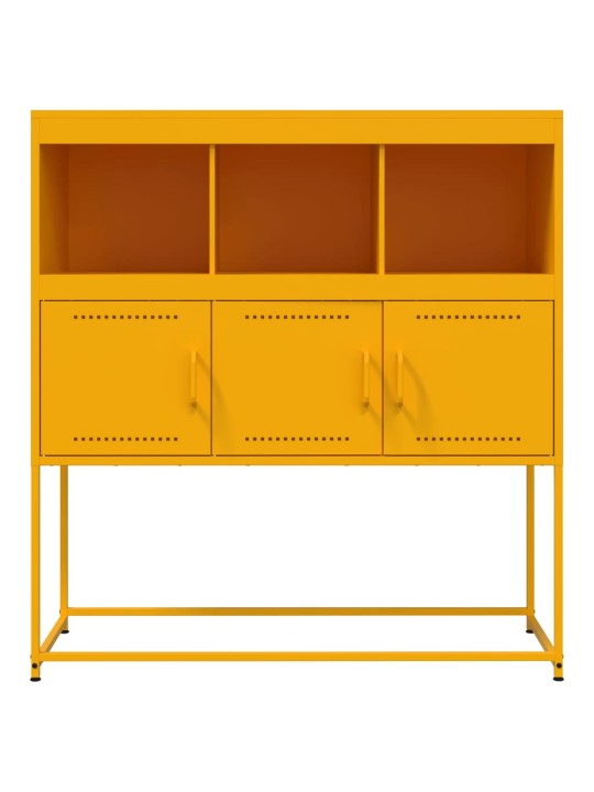 Kumode, sinepju dzeltena, 100,5x39x107 cm, tērauds