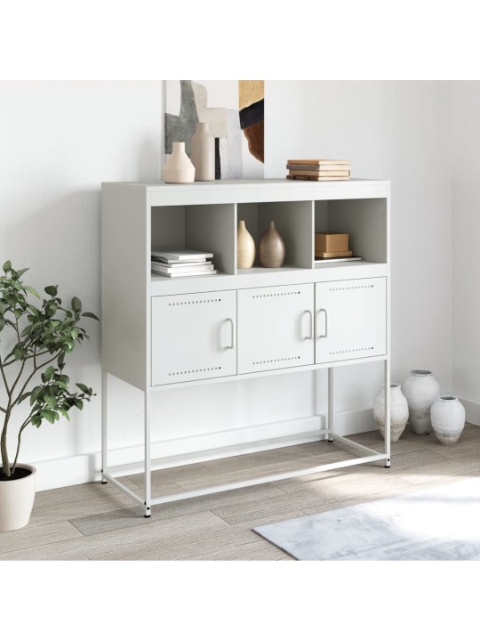 Kumode, balta, 100,5x39x107 cm, tērauds