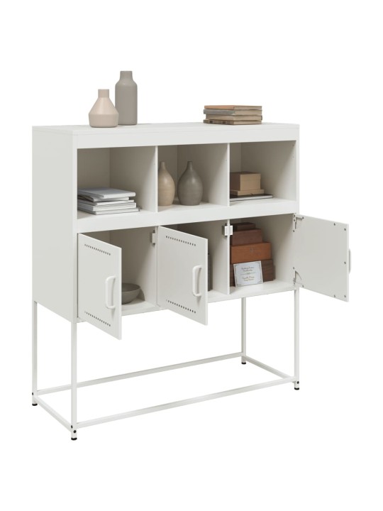 Kumode, balta, 100,5x39x107 cm, tērauds