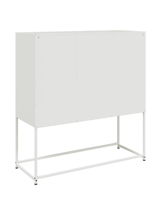 Kumode, balta, 100,5x39x107 cm, tērauds
