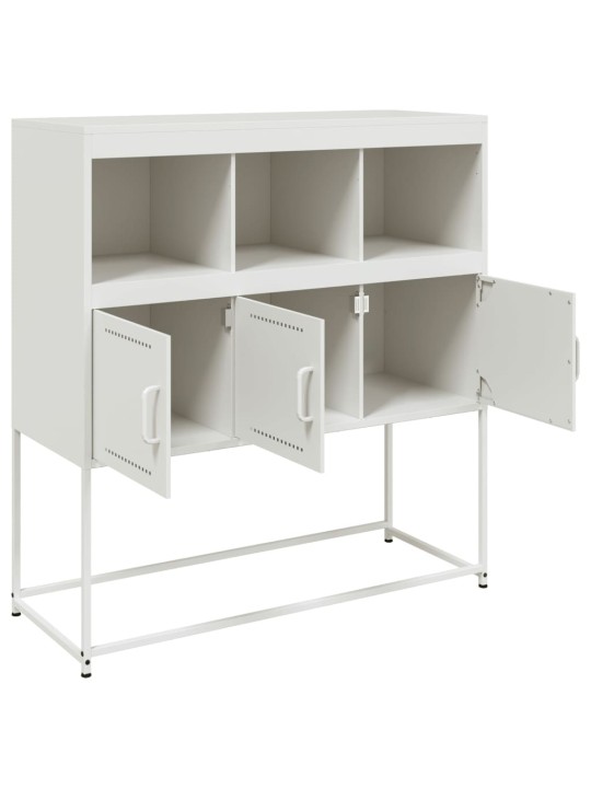 Kumode, balta, 100,5x39x107 cm, tērauds