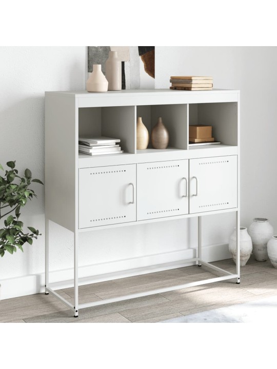 Kumode, balta, 100,5x39x107 cm, tērauds