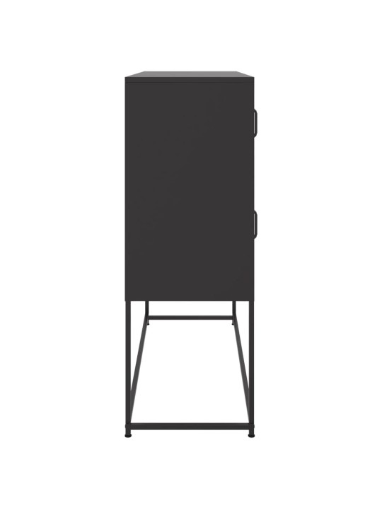 Kumode, melna, 100,5x39x107 cm, tērauds