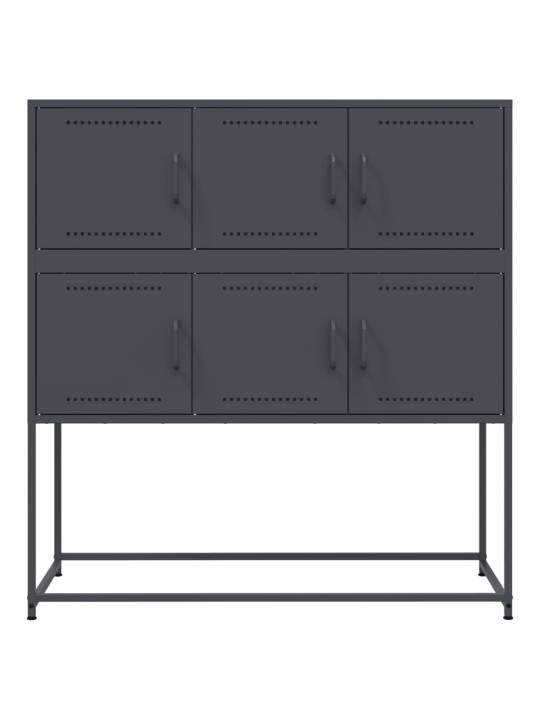 Kumode, antracītpelēka, 100,5x39x107 cm, tērauds