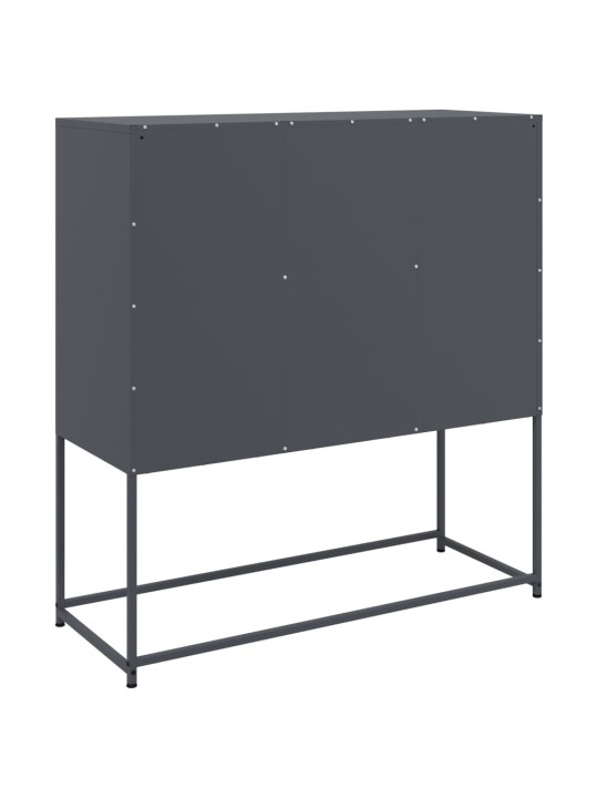 Kumode, antracītpelēka, 100,5x39x107 cm, tērauds