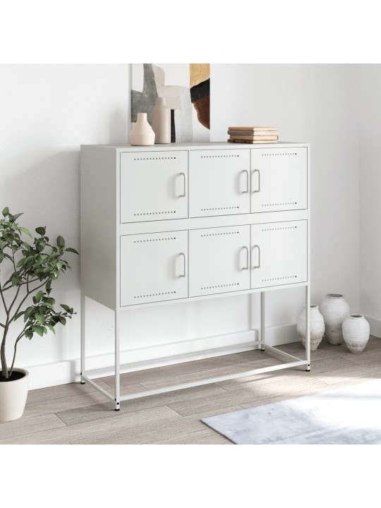 Kumode, balta, 100,5x39x107 cm, tērauds