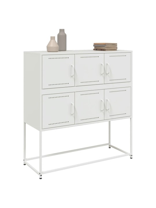 Kumode, balta, 100,5x39x107 cm, tērauds