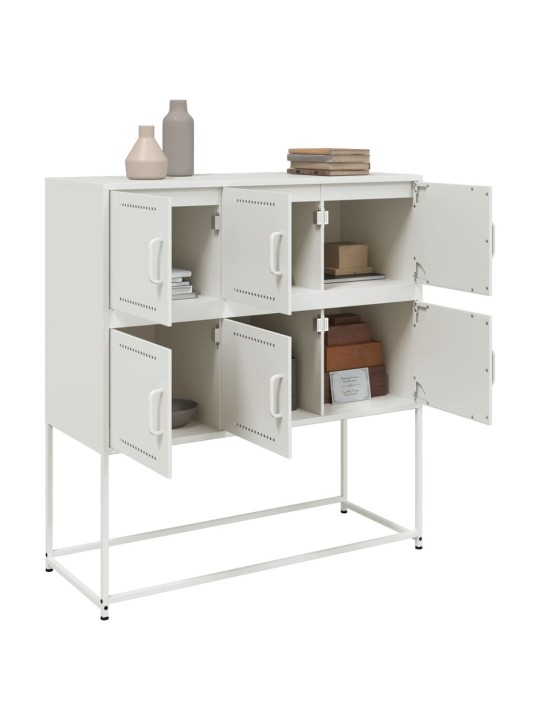 Kumode, balta, 100,5x39x107 cm, tērauds