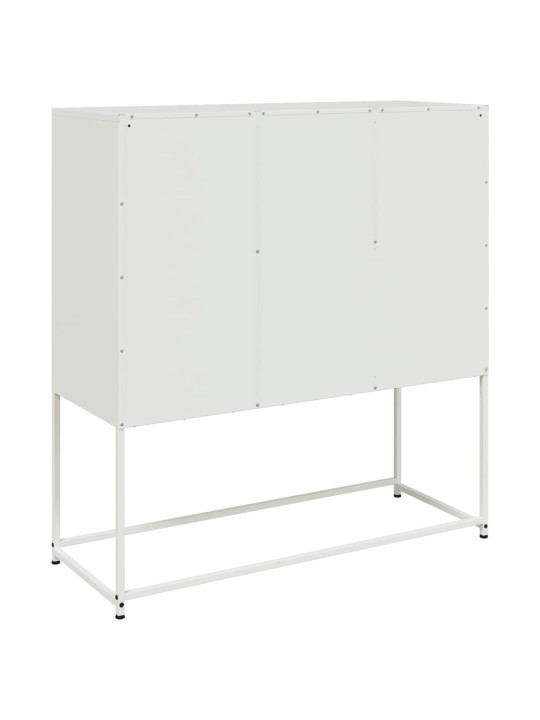 Kumode, balta, 100,5x39x107 cm, tērauds