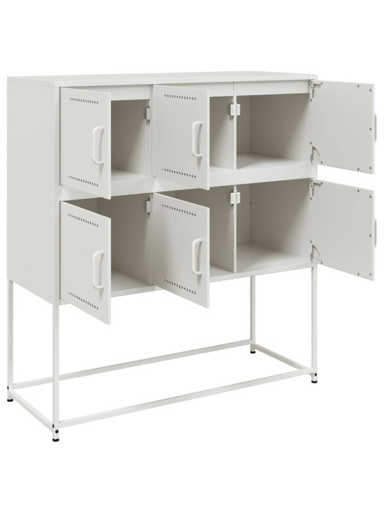 Kumode, balta, 100,5x39x107 cm, tērauds