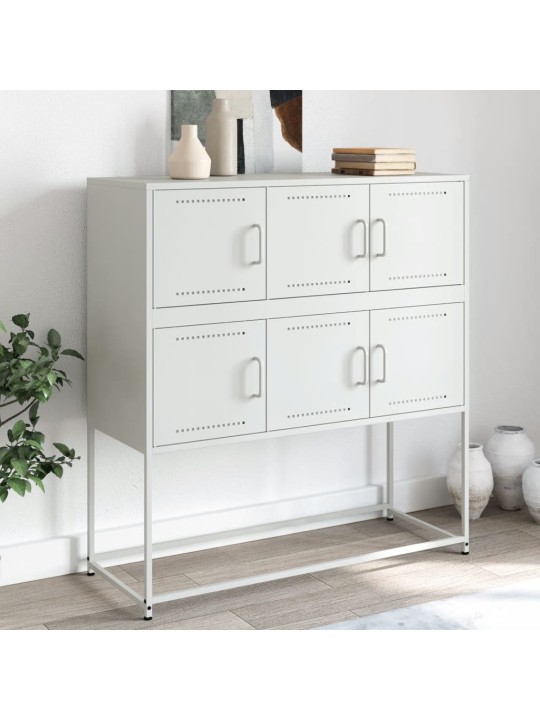 Kumode, balta, 100,5x39x107 cm, tērauds