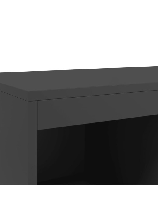 Kumode, melna, 68x39x111,5 cm, tērauds