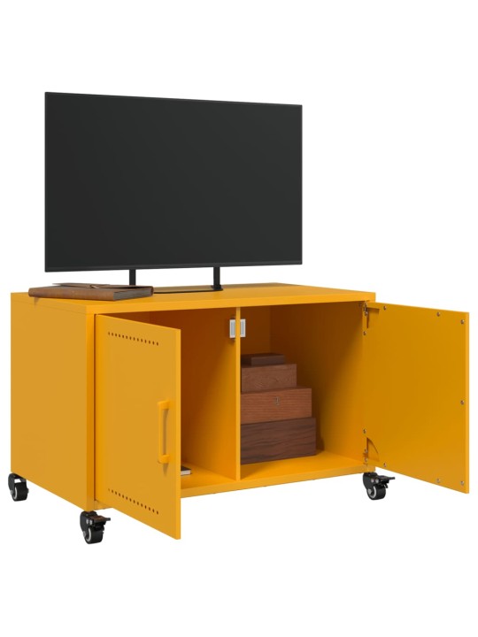 Tv skapītis, 68x39x43,5 cm, tērauds, sinepju dzeltens