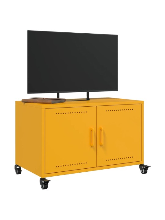 Tv skapītis, 68x39x43,5 cm, tērauds, sinepju dzeltens