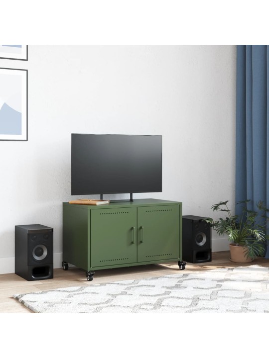 Tv skapītis, 68x39x43,5 cm, tērauds, olīvu zaļš
