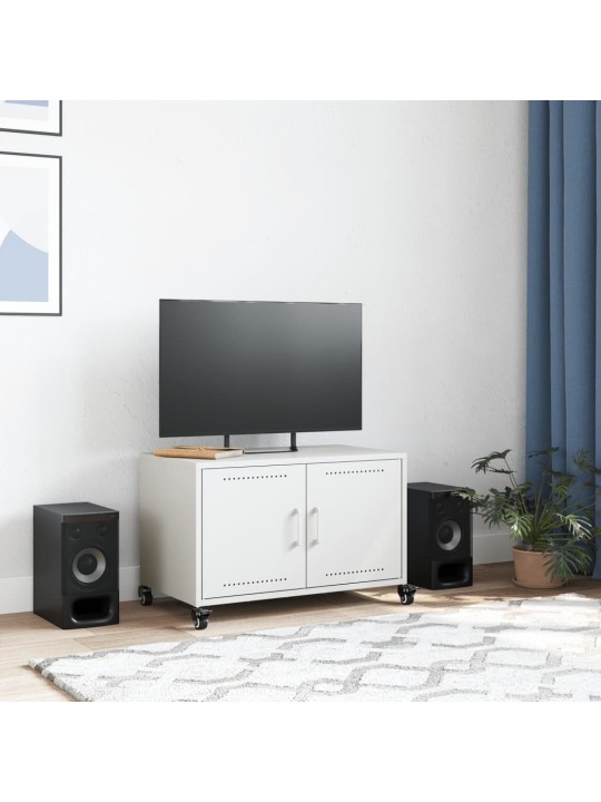 Tv skapītis, balts, 68x39x43,5 cm, tērauds