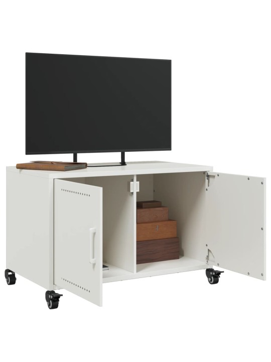 Tv skapītis, balts, 68x39x43,5 cm, tērauds