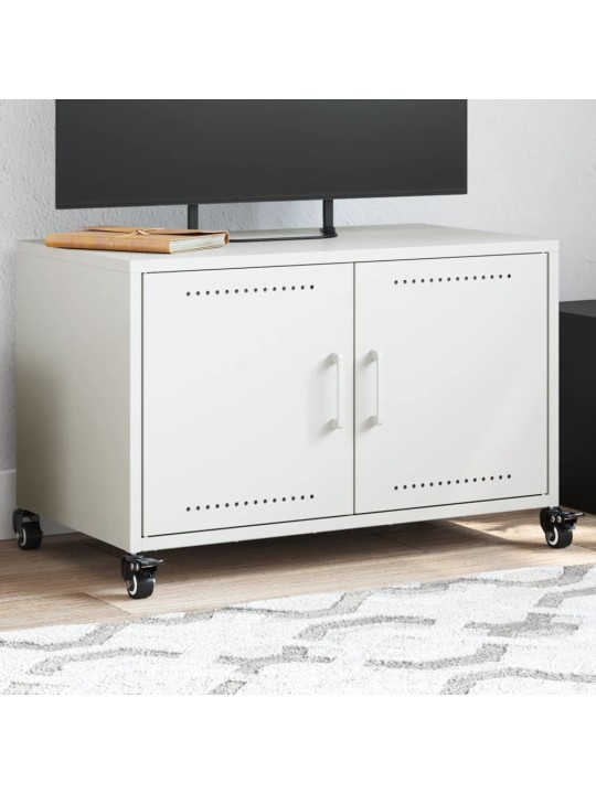 Tv skapītis, balts, 68x39x43,5 cm, tērauds
