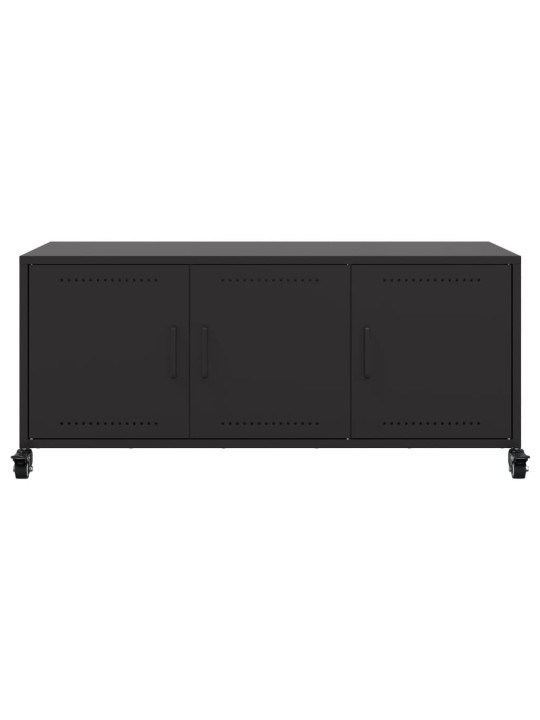 Tv skapītis, melns, 100,5x39x43,5 cm, tērauds