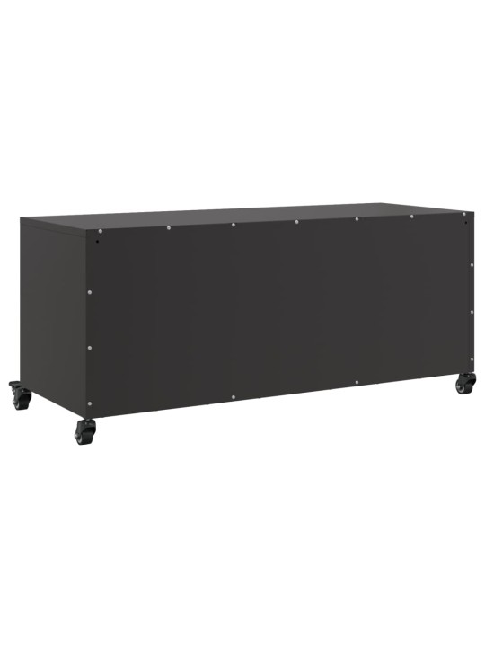 Tv skapītis, melns, 100,5x39x43,5 cm, tērauds