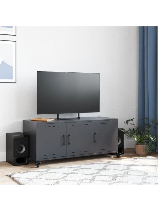 Tv skapītis, pelēks, 100,5x39x43,5 cm, tērauds