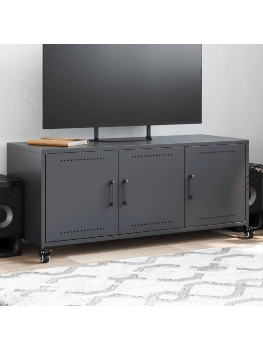 Tv skapītis, pelēks, 100,5x39x43,5 cm, tērauds