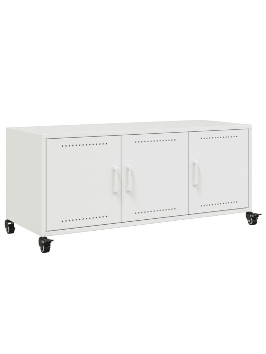 Tv skapītis, balts, 100,5x39x43,5 cm, tērauds