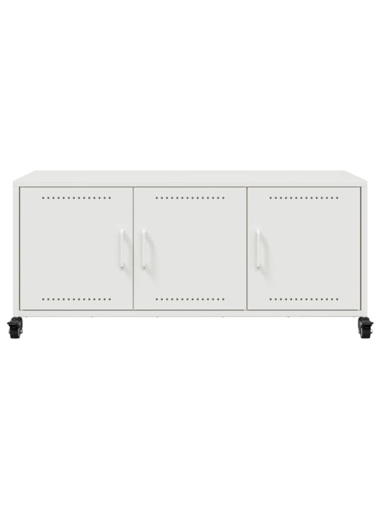 Tv skapītis, balts, 100,5x39x43,5 cm, tērauds