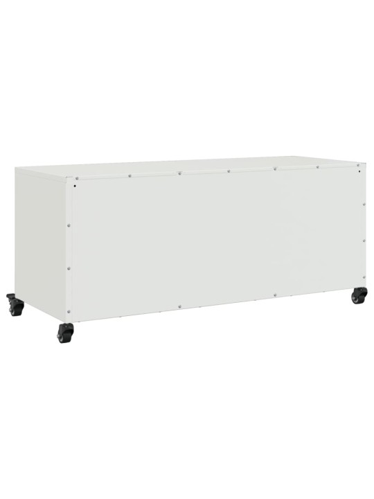 Tv skapītis, balts, 100,5x39x43,5 cm, tērauds