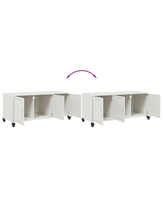 Tv skapītis, balts, 100,5x39x43,5 cm, tērauds