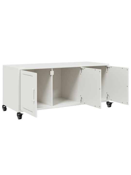 Tv skapītis, balts, 100,5x39x43,5 cm, tērauds
