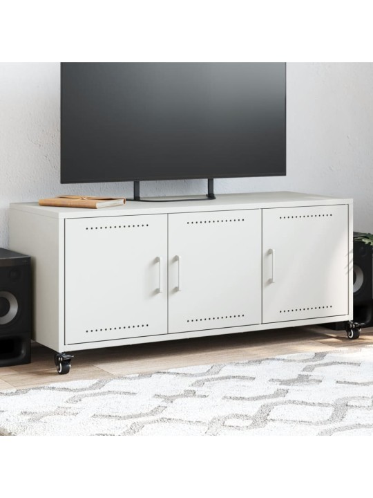Tv skapītis, balts, 100,5x39x43,5 cm, tērauds