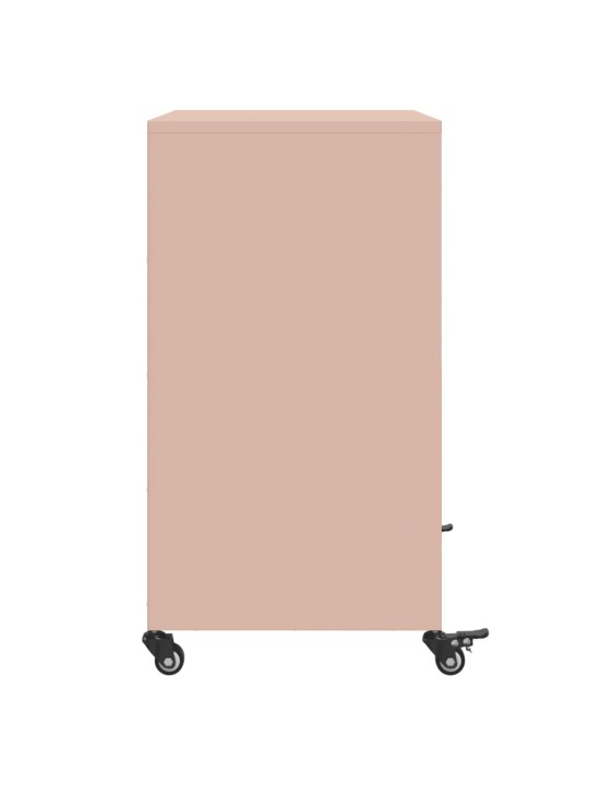 Kumode, rozā, 68x39x72 cm, tērauds