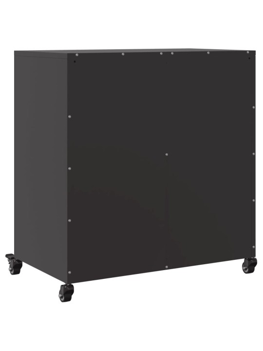 Kumode, melna, 68,5x39x72 cm, tērauds