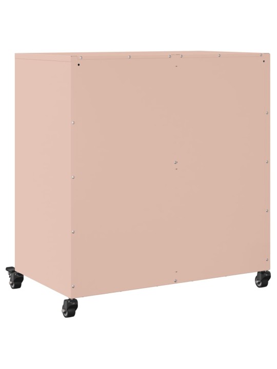 Kumode, rozā, 68,5x39x72 cm, tērauds