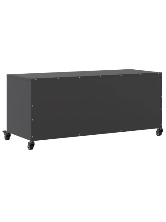 Tv skapītis, melns, 100,5x39x43,5 cm, tērauds
