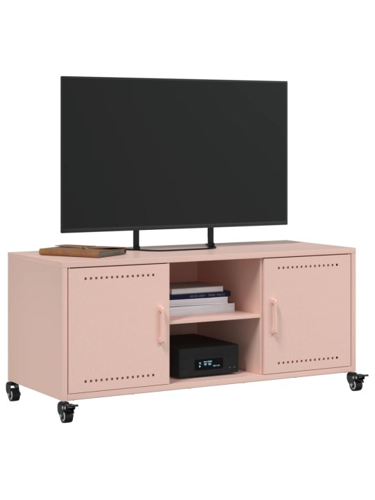 Tv skapītis, rozā, 100,5x39x43,5 cm, tērauds