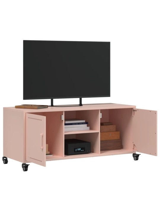 Tv skapītis, rozā, 100,5x39x43,5 cm, tērauds
