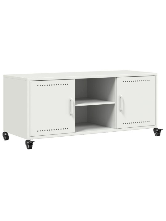 Tv skapītis, balts, 100,5x39x43,5 cm, tērauds