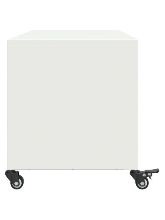 Tv skapītis, balts, 100,5x39x43,5 cm, tērauds
