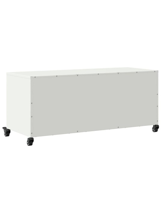 Tv skapītis, balts, 100,5x39x43,5 cm, tērauds