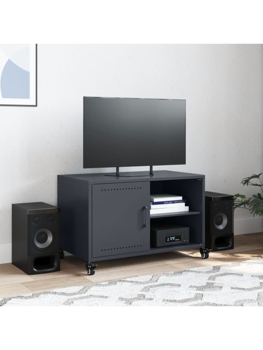 Tv skapītis, pelēks, 68x39x43,5 cm, tērauds